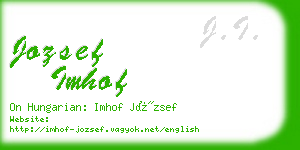 jozsef imhof business card